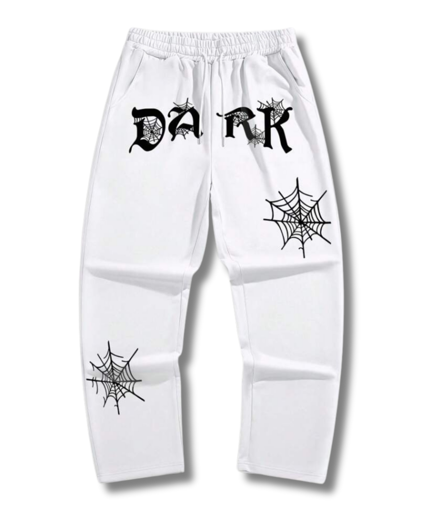 Spider Web White Aesthetic Trackpant