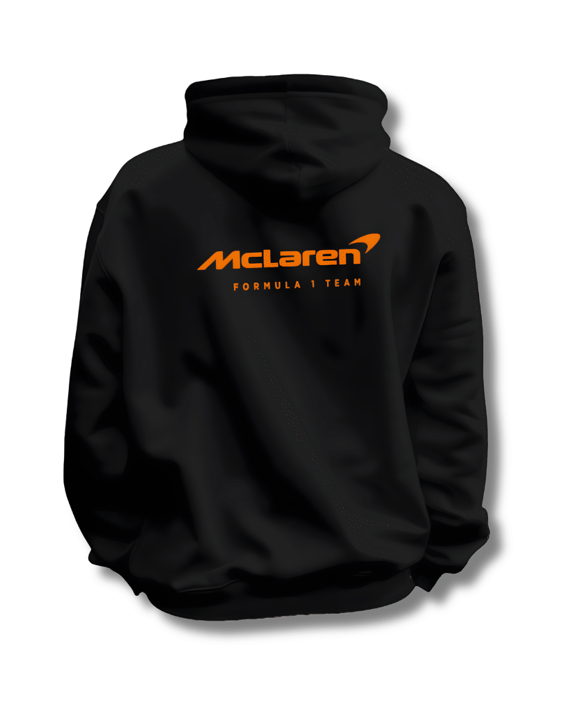 Black F1 Inspired Hoodie Premium Cotton Fleece Fabric