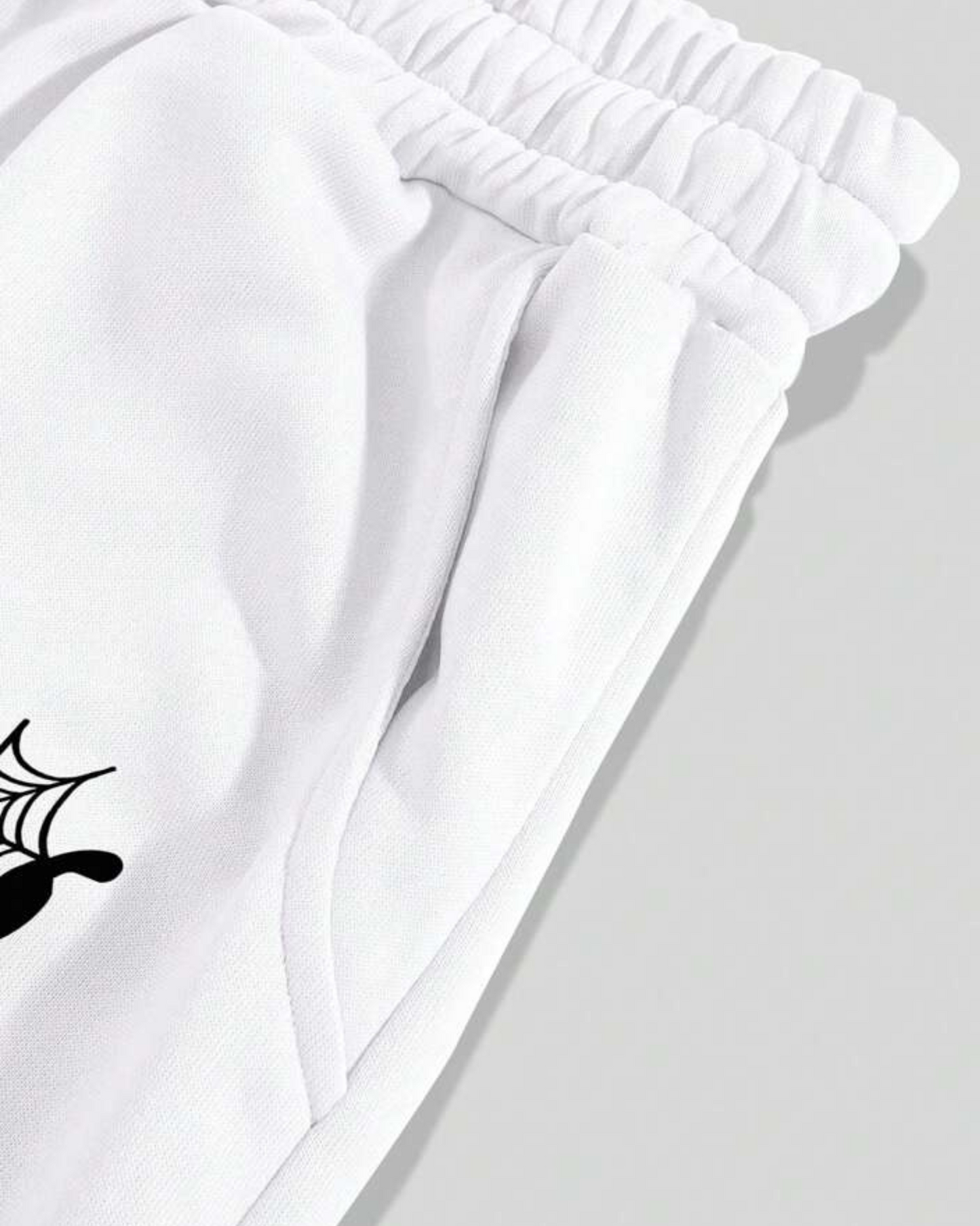 Spider Web White Aesthetic Trackpant