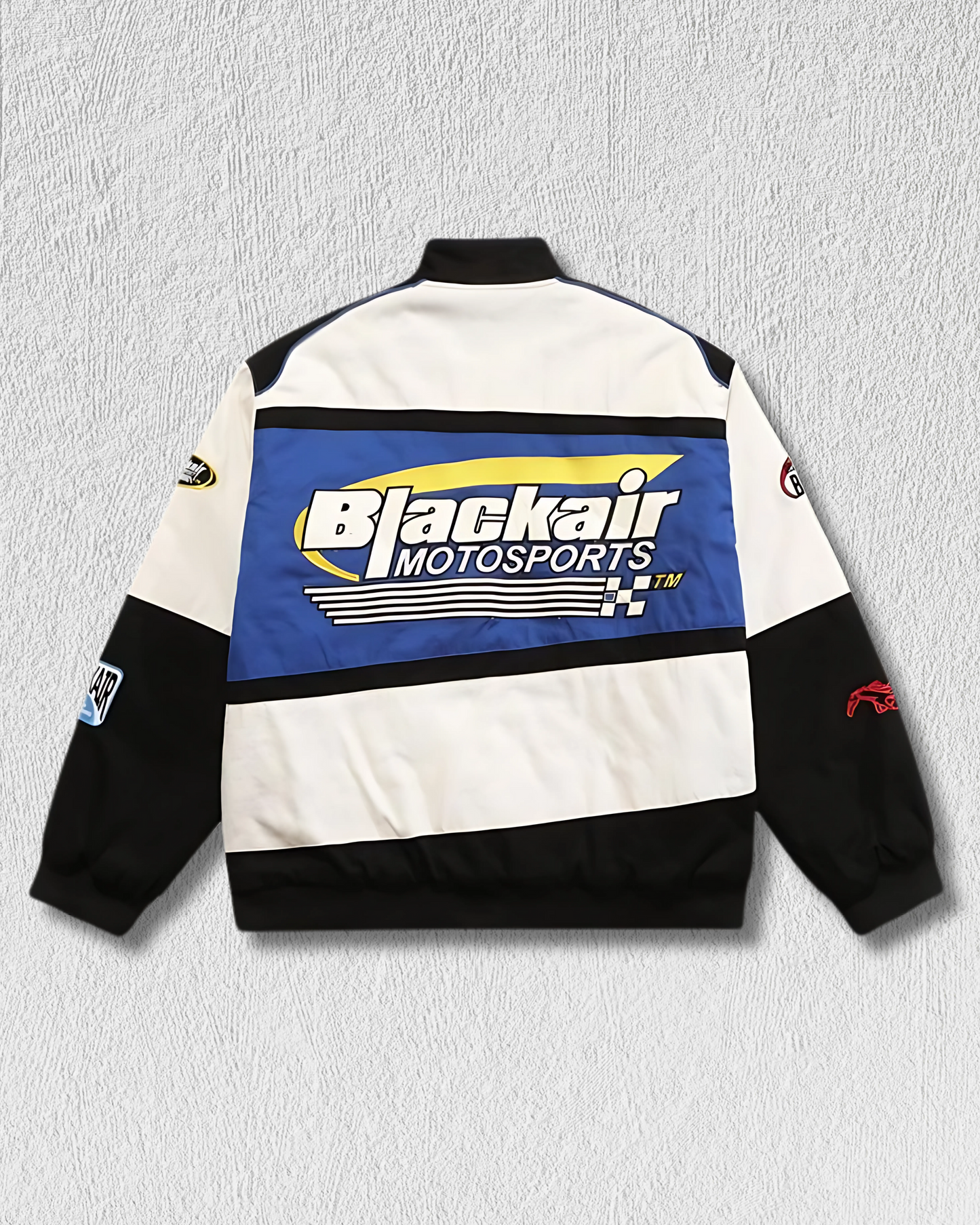 BlackAir Racing Jacket l White & Blue Racing Jacket l Streetwear Clothing - Streetwear Clothings