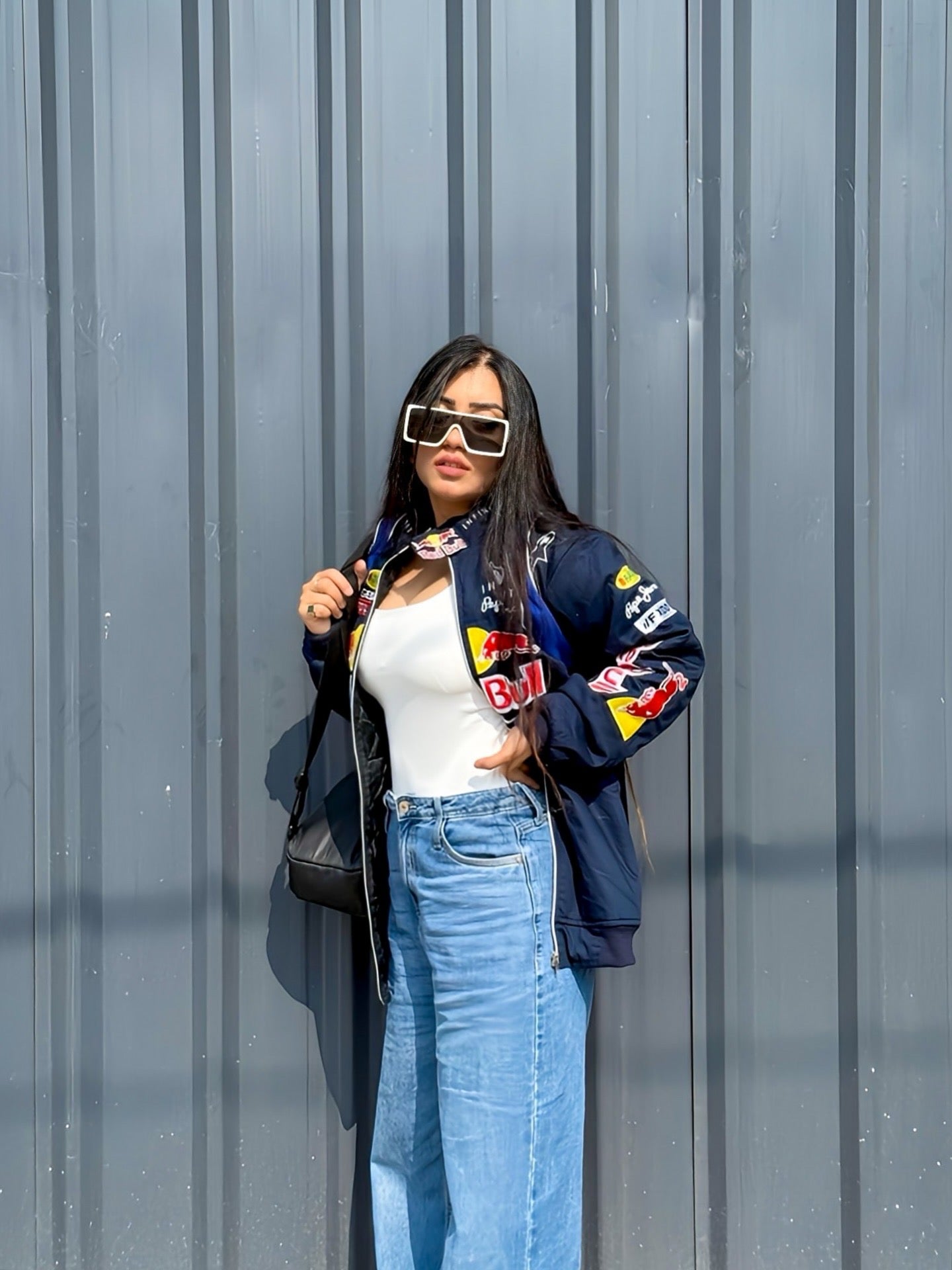 Red Bull Racing Team Jacket – Inner Puff Parachute Fabric | F1 Streetwear Look - Streetwear Clothings