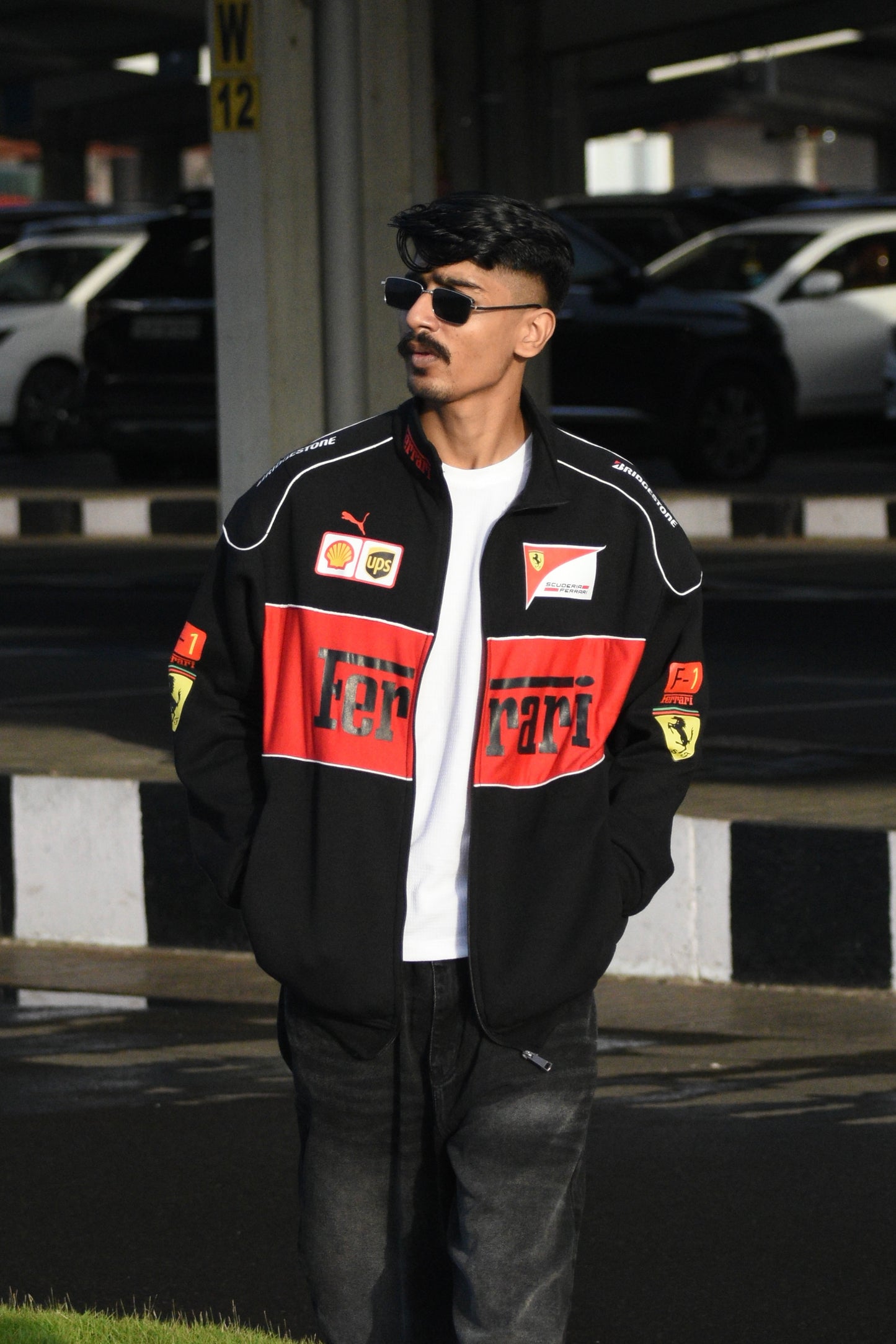 Black Ferrari Jacket Premium Turbo Racer Jacket - F1 Luxury Wear - Streetwear