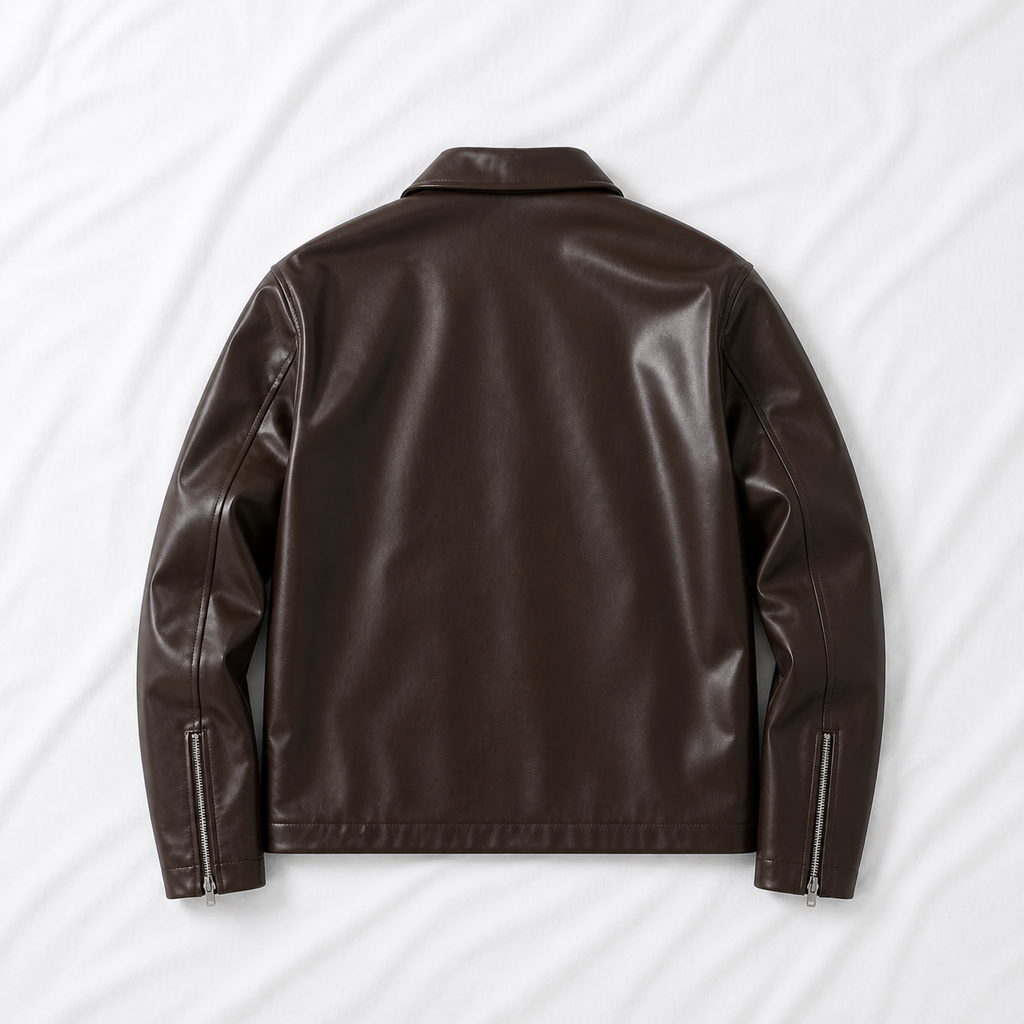 Brown Faux Leather Jacket for Men – Vintage Biker Streetwear Jacket | Streetwear Clothings