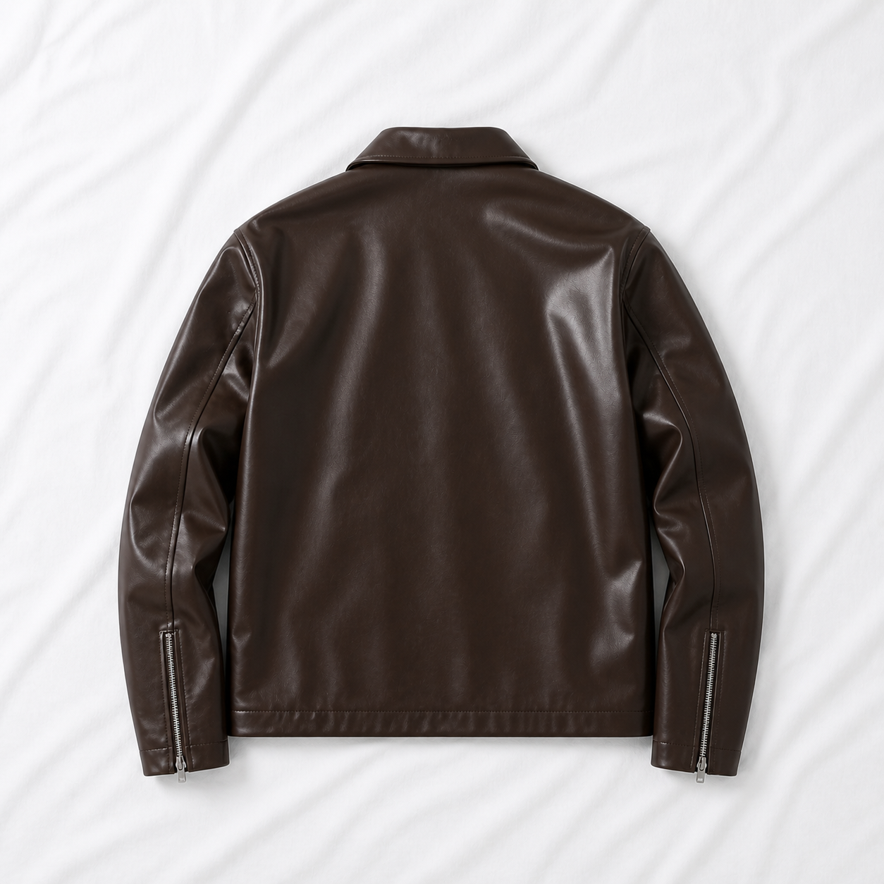 Brown Faux Leather Jacket for Men – Vintage Biker Streetwear Jacket | Streetwear Clothings