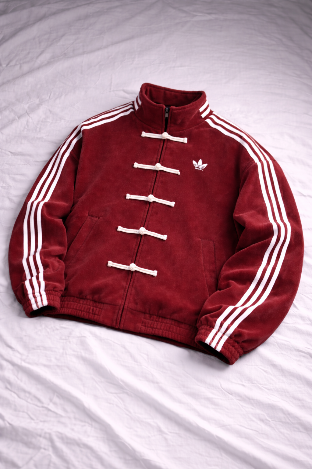 Red Suede CNY Jacket – Unisex Premium Streetwear Chinese New Year Edition