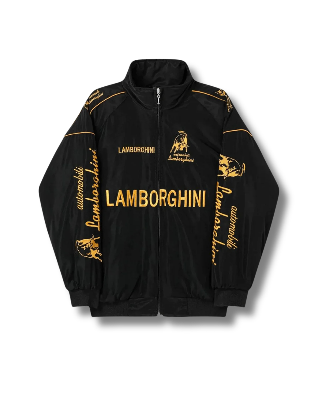 Lamborghini Racing Jacket for Men – All-Season Lightweight Puffer with Printed Logos