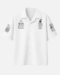 White Petronas Formula 1 inspired boxy fit shirt front view
