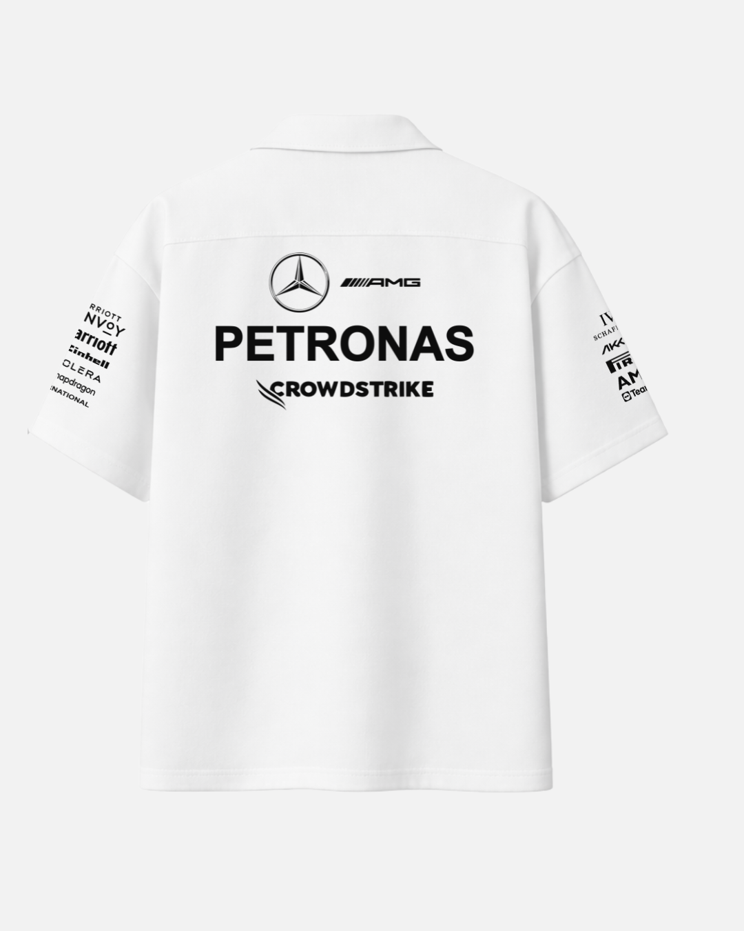 Petronas motorsport inspired premium white shirt