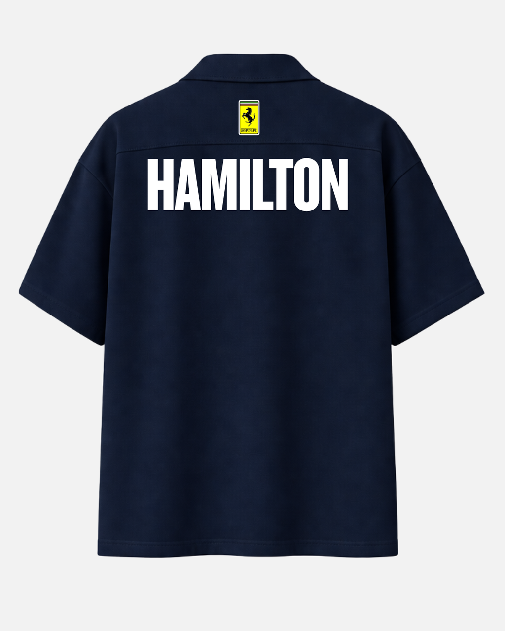 Formula 1 racing inspired navy blue shirt for men