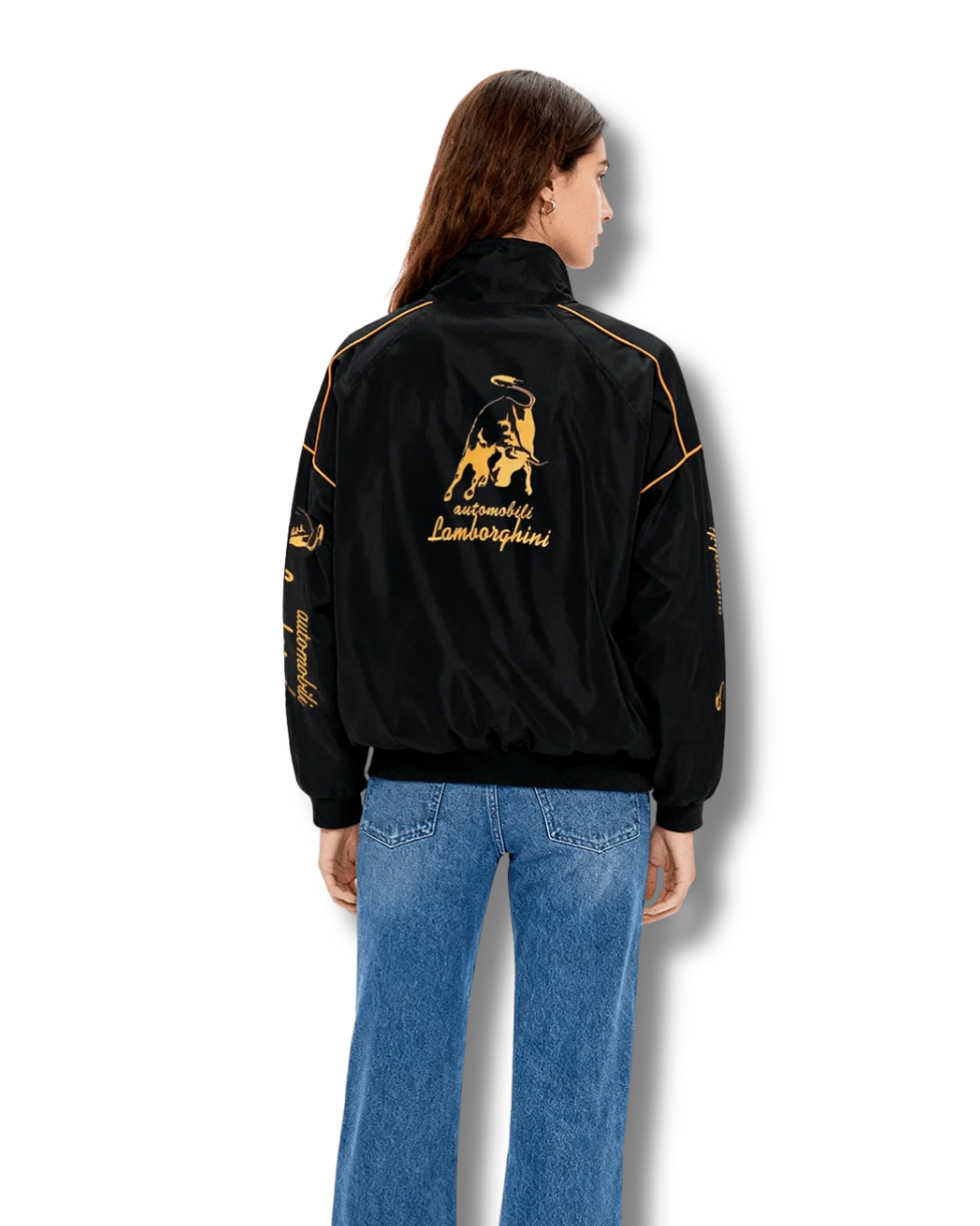 Lamborghini Racing Jacket for Men – All-Season Lightweight Puffer with Printed Logos