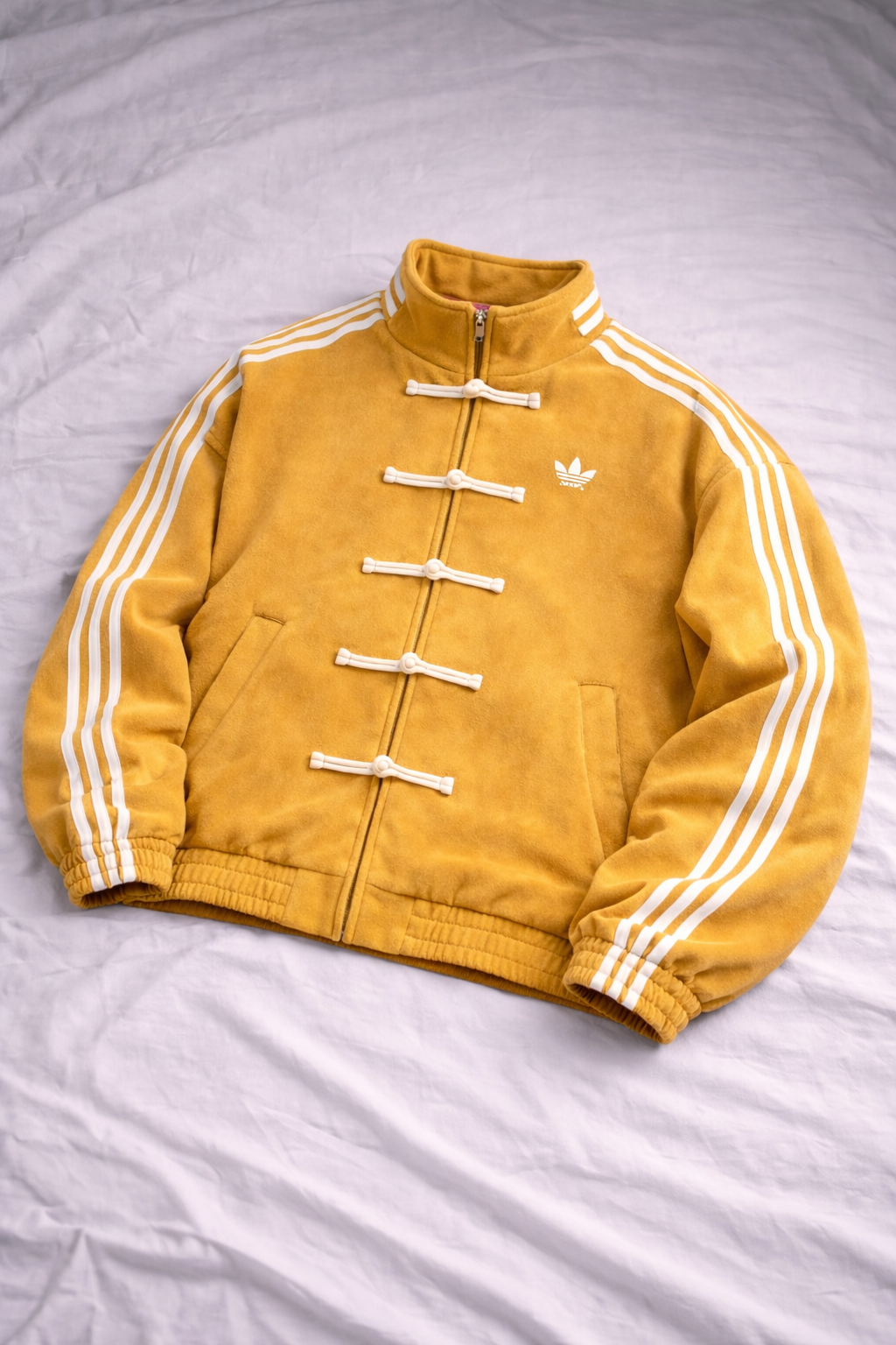 Yellow Suede CNY Jacket for Men – Premium Streetwear Chinese New Year Edition