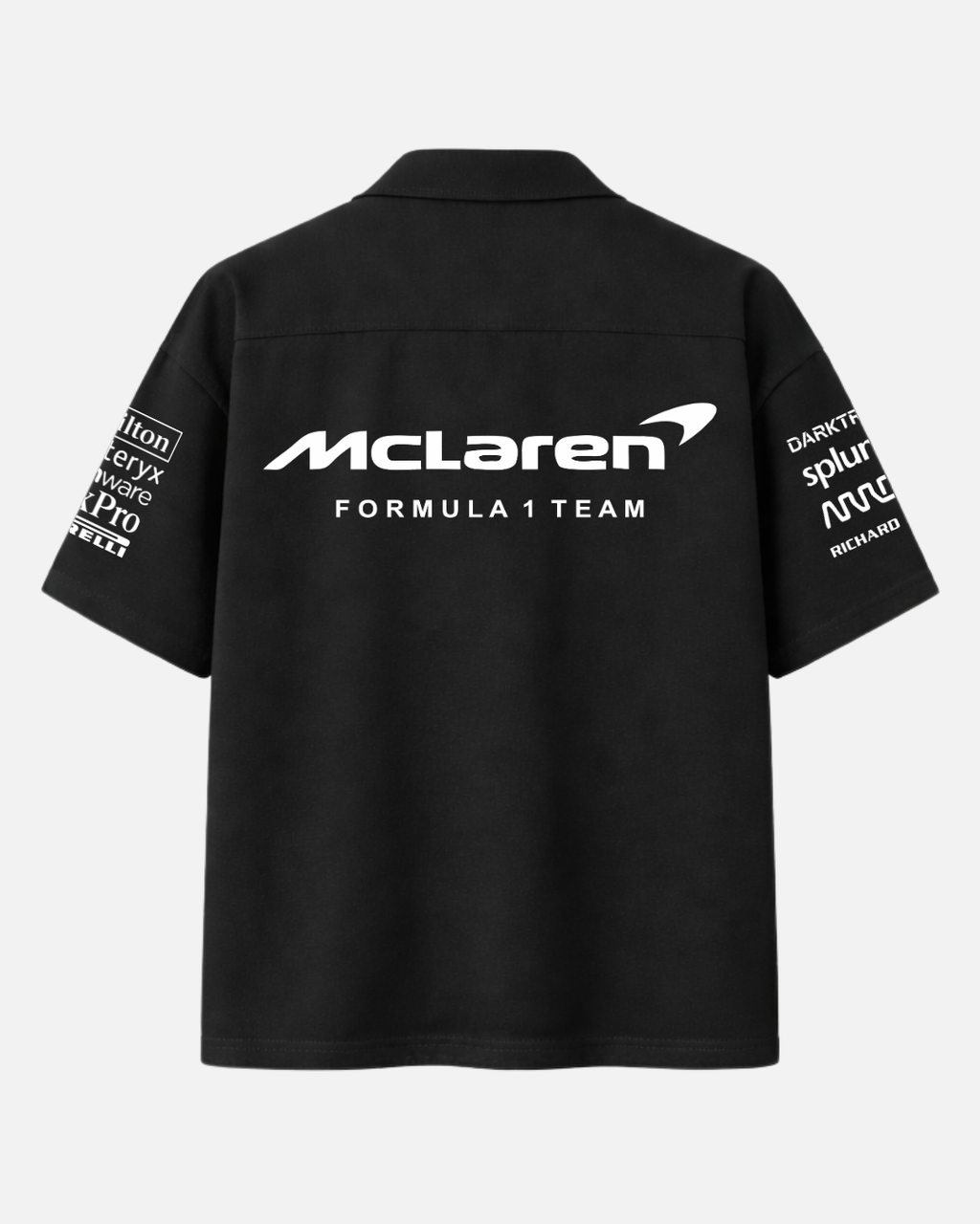 Premium black Formula 1 sponsor inspired streetwear shirt