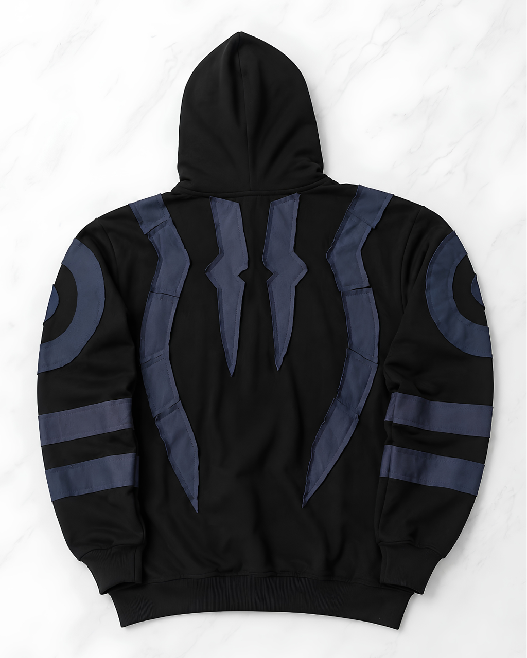 Black & Blue Signature Appliqué Hoodie & Jogger Set.