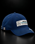 Premium Motorsport Performance Cap in Navy Blue.