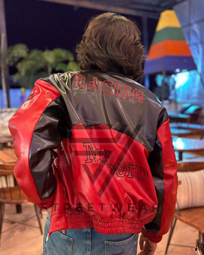 Marlboro Leather Jacket | Vintage Racing Style | Premium Streetwear