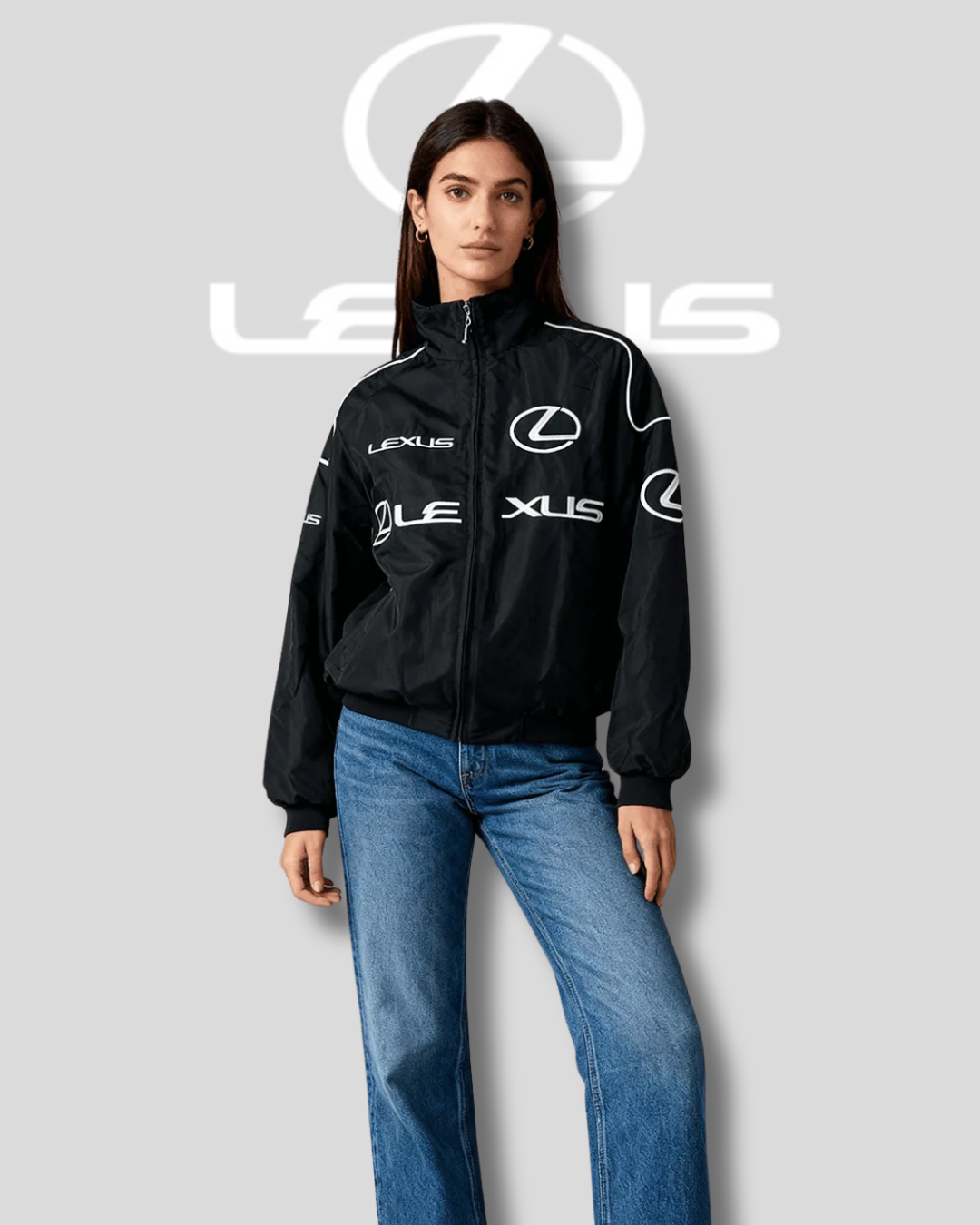 Lexus Racing Jacket for Men – All-Season Lightweight Puffer with Printed Logos