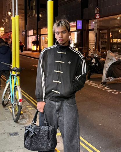 Black CNY Suede Jacket for Men & Women | Premium Streetwear Suede Jacket