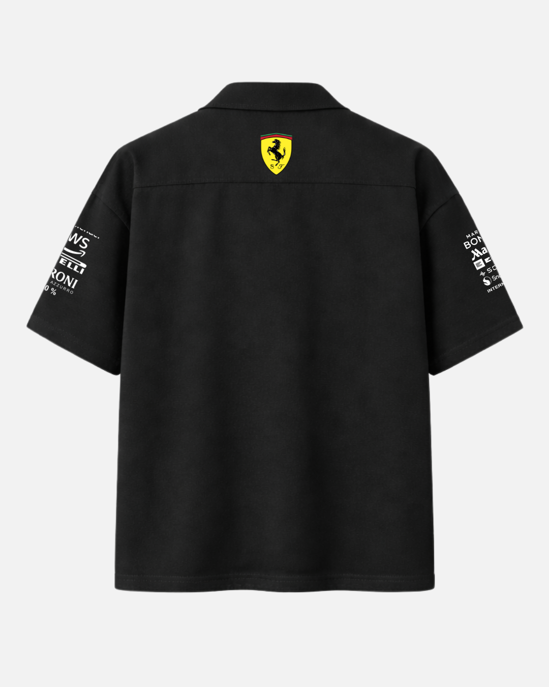Italian racing inspired premium black shirt