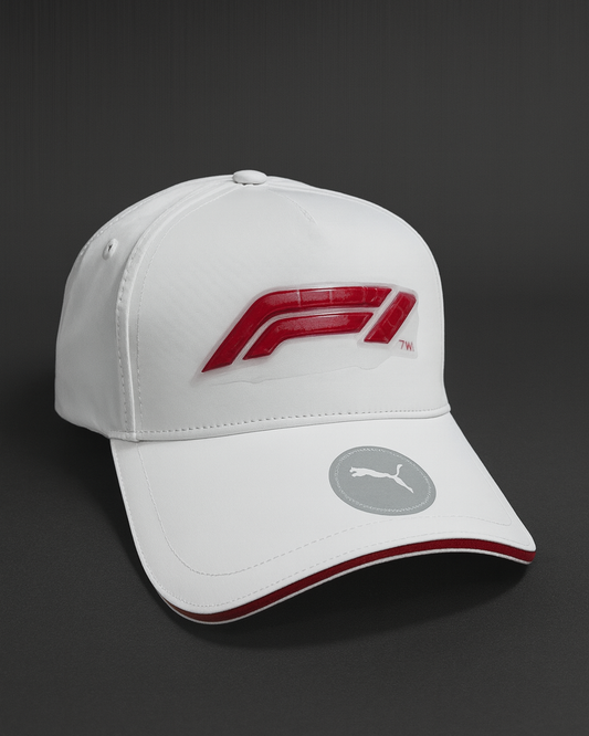 Formula 1 White Racing Cap Limited Stock by Streetwear Clothings - Streetwear Clothings
