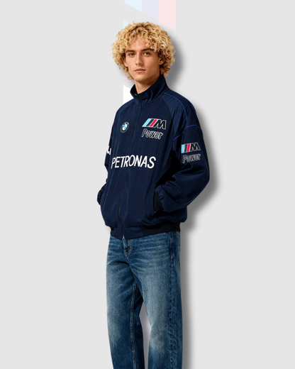 Petronas Racing Jacket for Men & Womens – All-Season Lightweight Puffer with Printed Logos