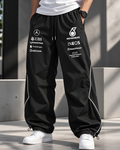 Black Baggy Track Pants