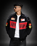 Black Red Ferrari Zipper For mens