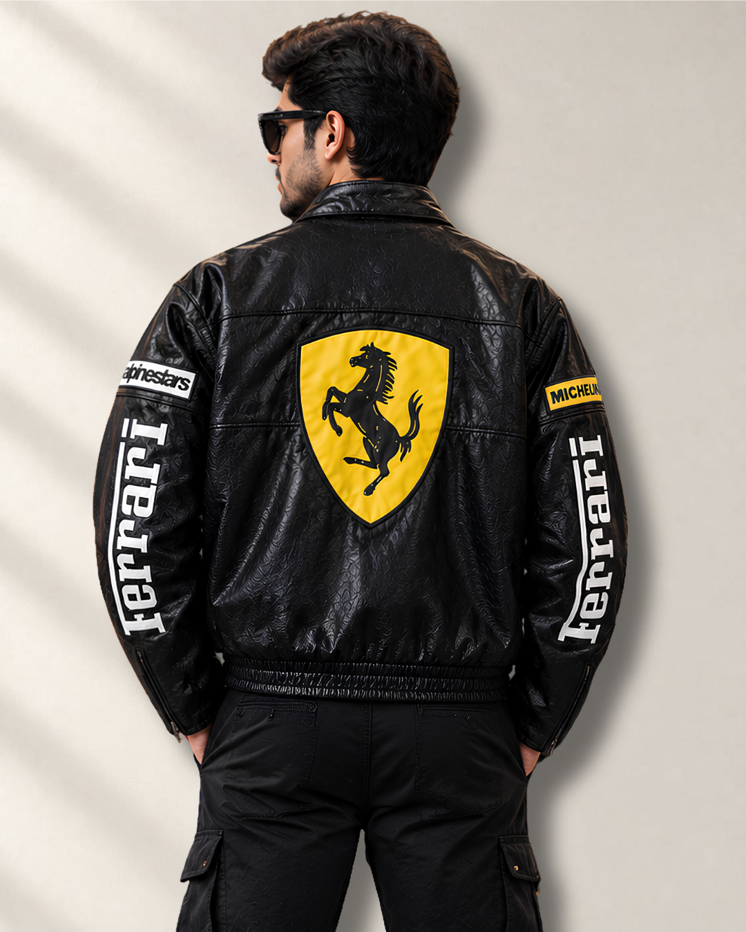 Black vintage racing jacket