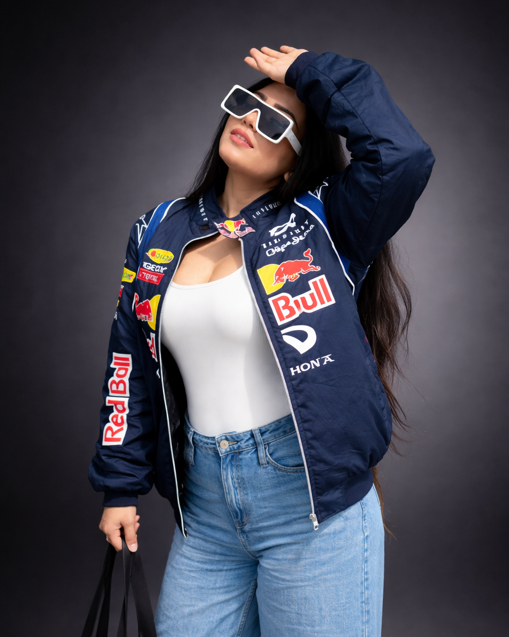 Red Bull Racing Team Jacket – Inner Puff Parachute Fabric | F1 Streetwear Look - Streetwear Clothings