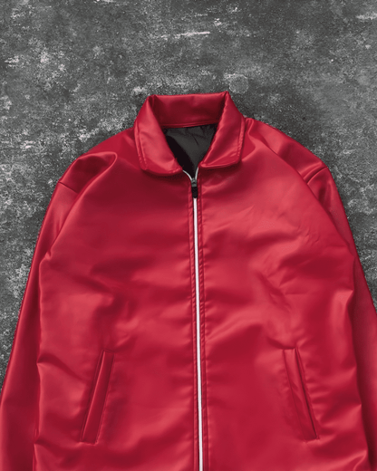 Men’s classic faux leather jacket multi color options, sleek casual streetwear with modern fit