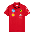 F1 inspired polo shirt for men red color streetwear style