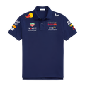 Red Bull inspired navy blue polo t-shirt front HD print