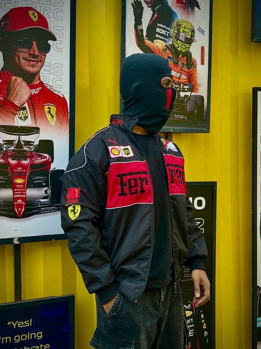 Ferrari Racing Jacket parachute fabric with embroidered logo