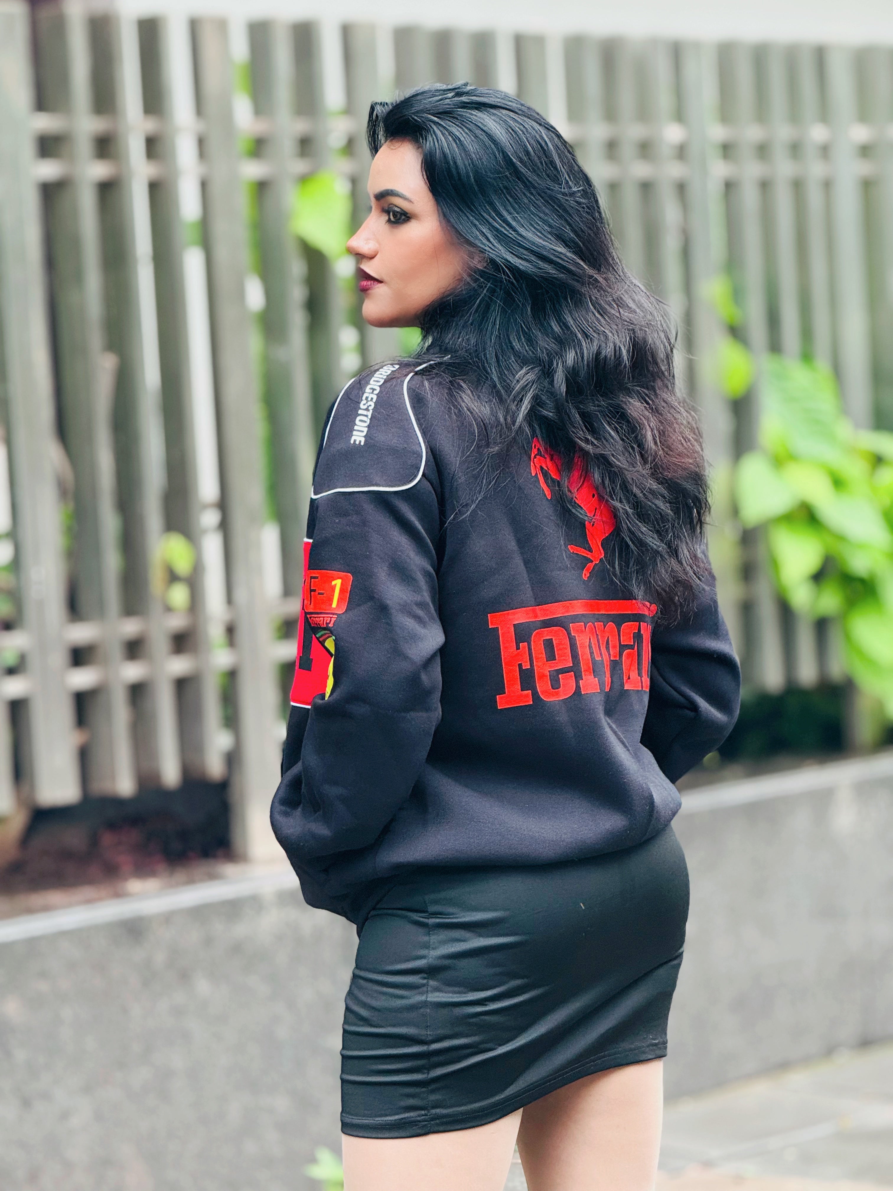 Black Ferrari Jacket Premium Turbo Unisex Racer Jacket - Streetwear Clothings