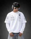 F1 Inspired Petronas White Racing Graphic T-Shirt