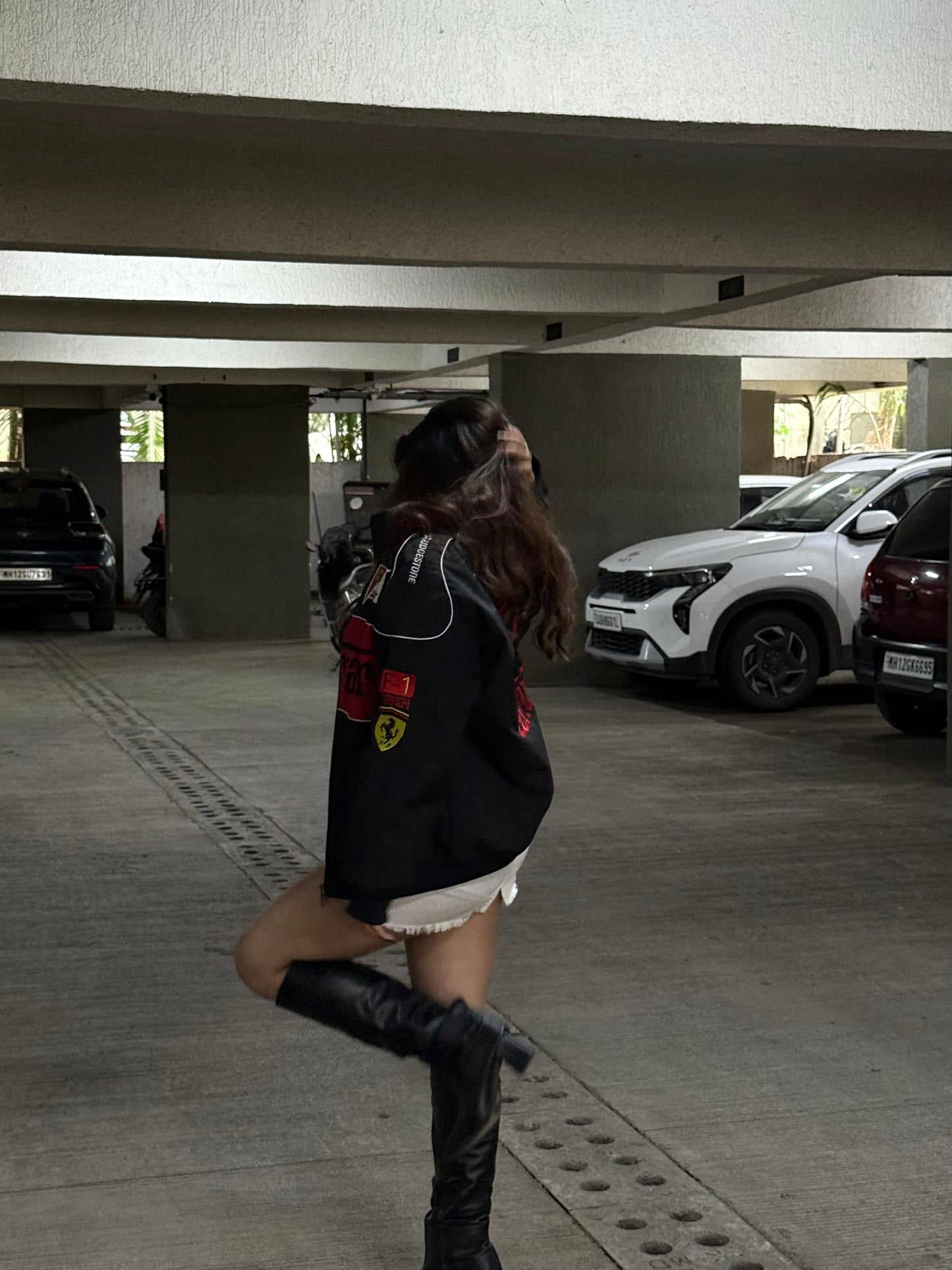 Ferrari Black Embroidered Jacket | Premium Racing Streetwear