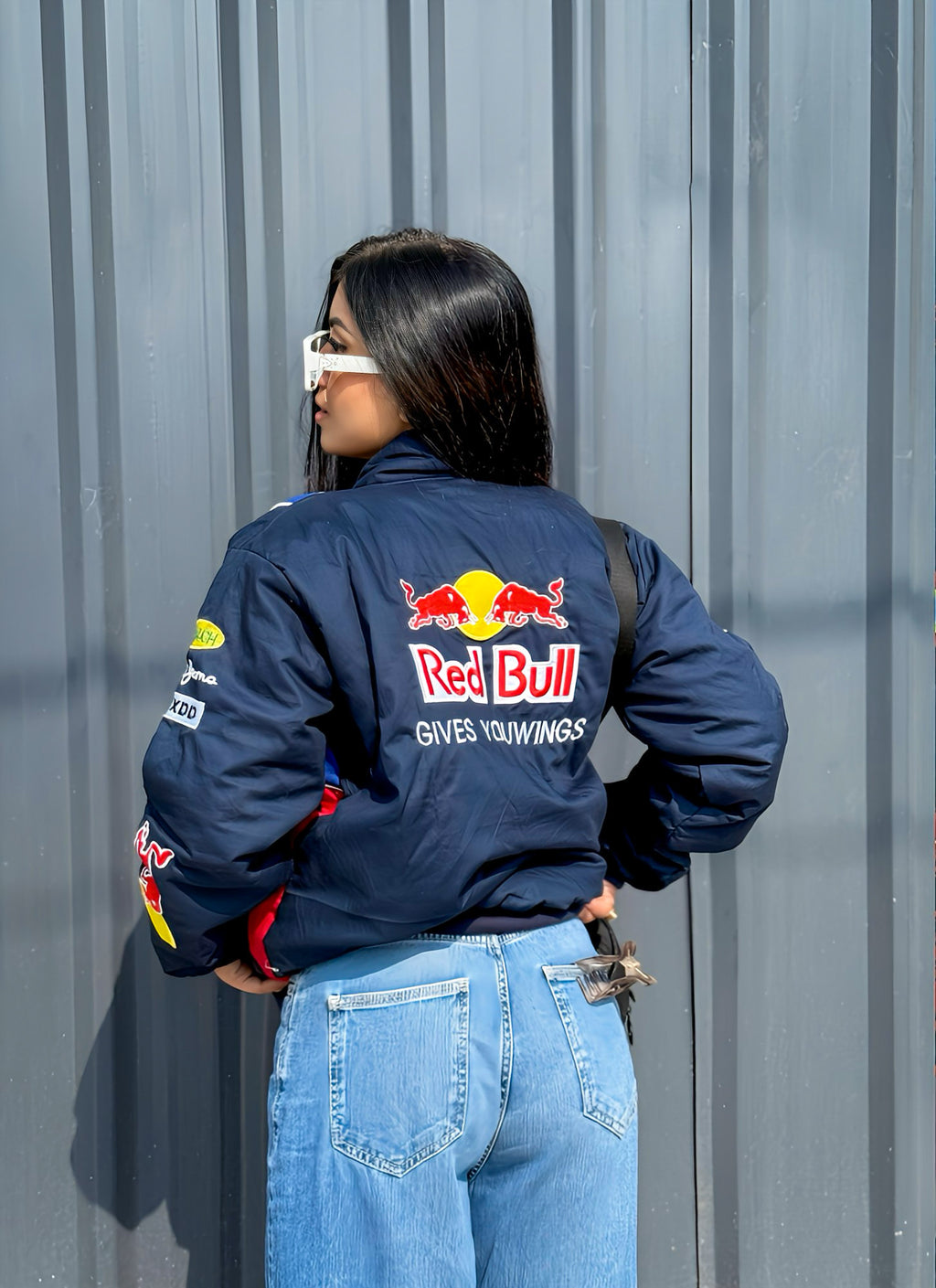 Red Bull Racing Team Jacket – Inner Puff Parachute Fabric | F1 Streetwear Look - Streetwear Clothings