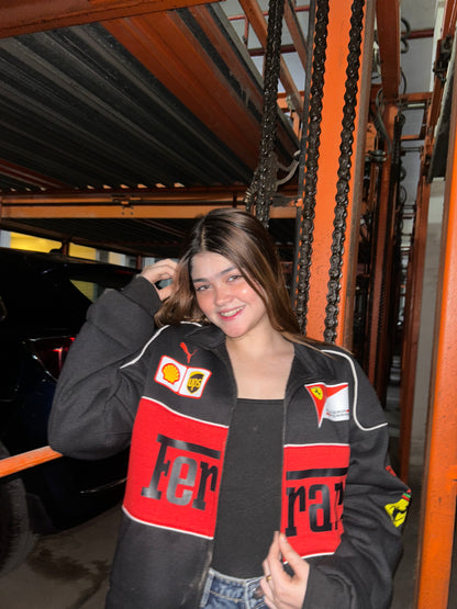 WoMen's Black F1  Racing Jacket | Streetwear Formula 1 Unisex racing Jacket