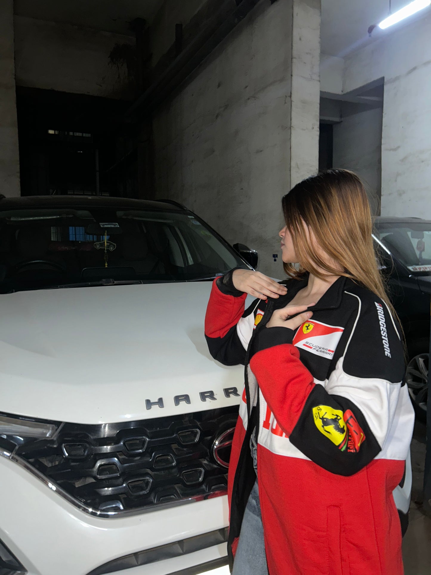 Ferrari F1 Tricolor Premium Puffer Printed Racing Jacket : Stylish Racing Apparels