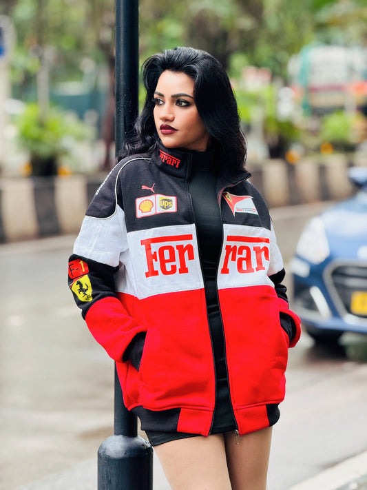 Ferrari F1 Tricolor Jacket Vintage | Rare Racing Memorabilia - Streetwear Clothings