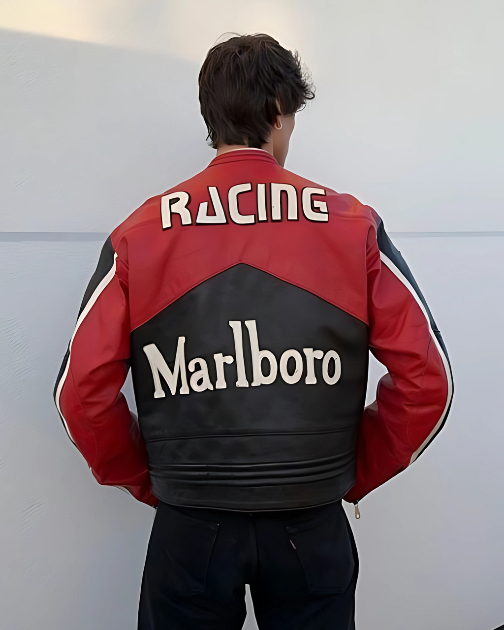 Marlboro Black Racing Jacket – Unisex Motorsport Streetwear - Streetwear Clothings