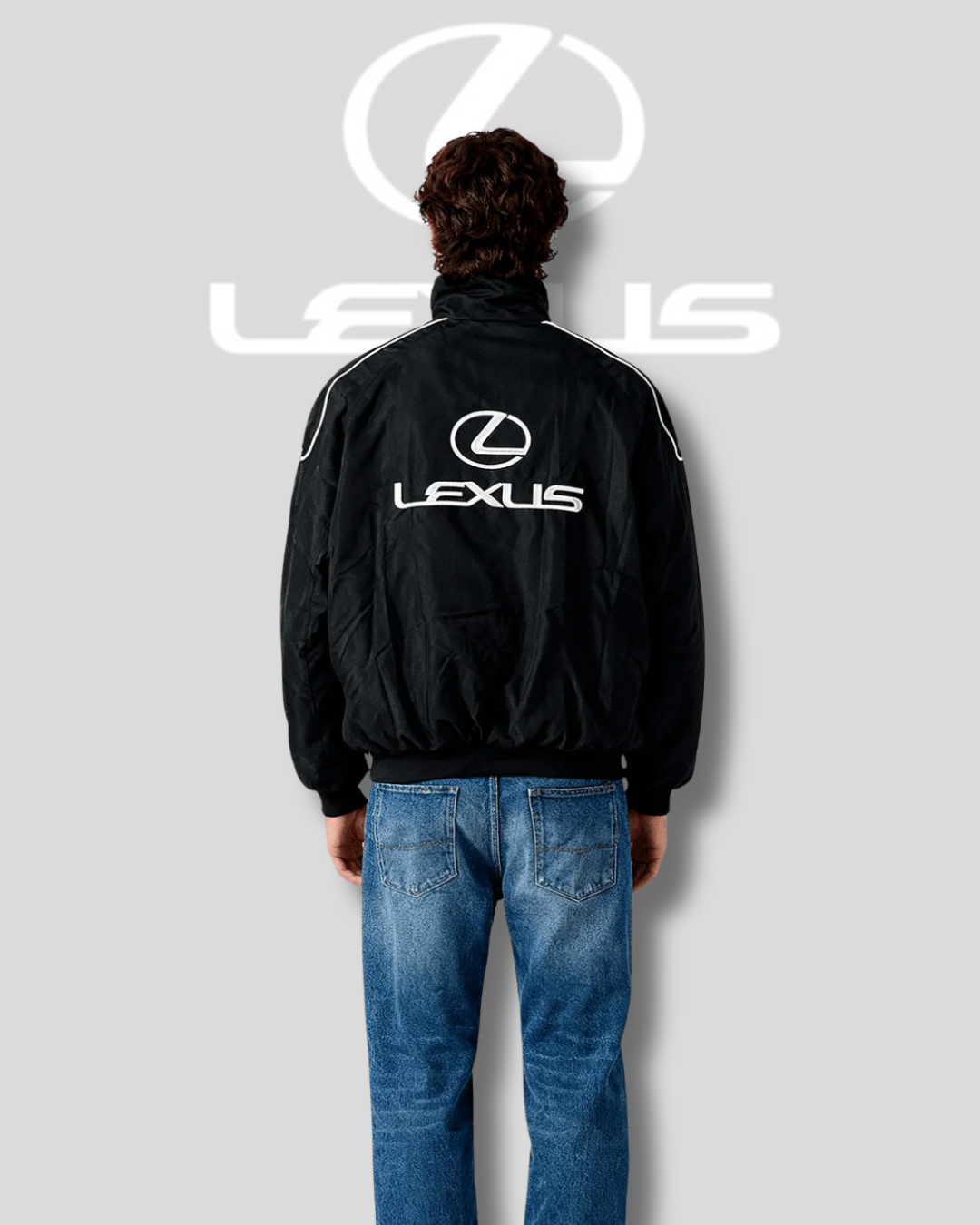 Motorsport themed Lexus jacket for men, stylish casual outerwear with racing aesthetic