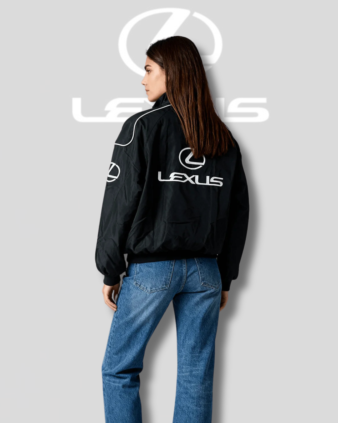 Lexus style racing jacket for men, high quality streetwear with bold track inspired look