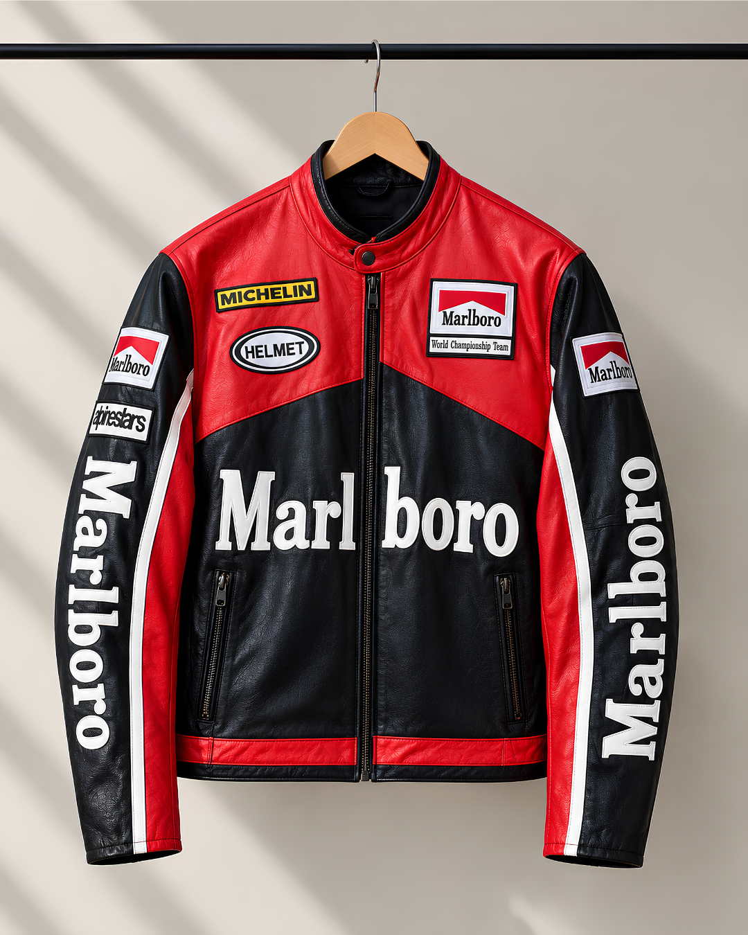 Marlboro Black Racing Jacket – Unisex Motorsport Streetwear - Streetwear Clothings