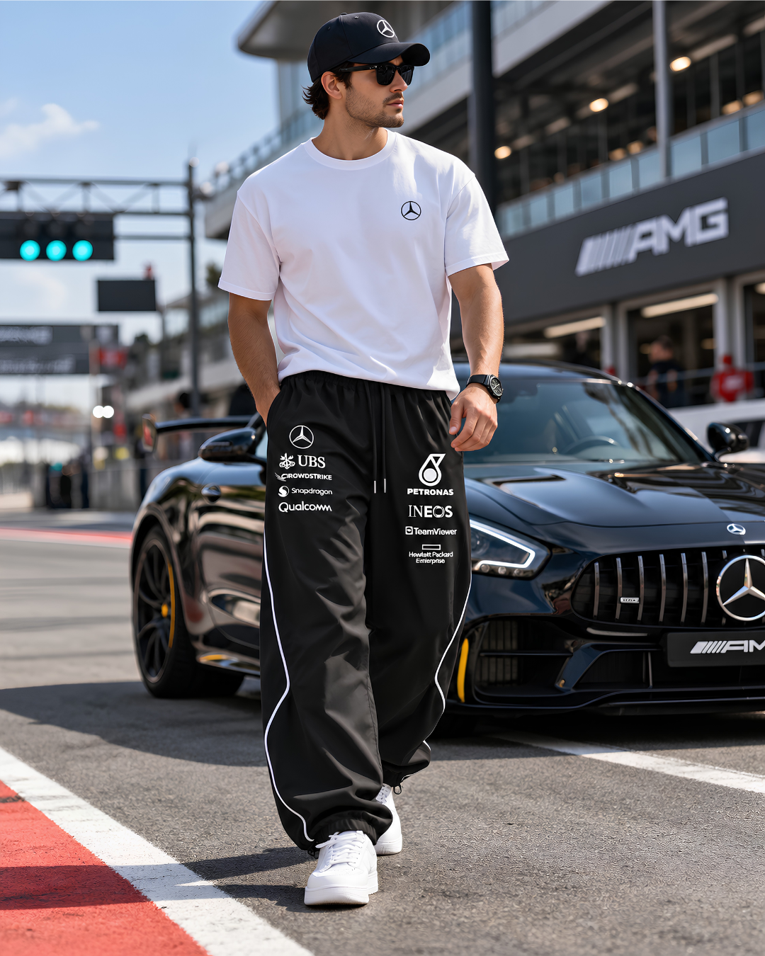 Motorsport Joggers, Baggy Joggers Men, Unisex Track Pants