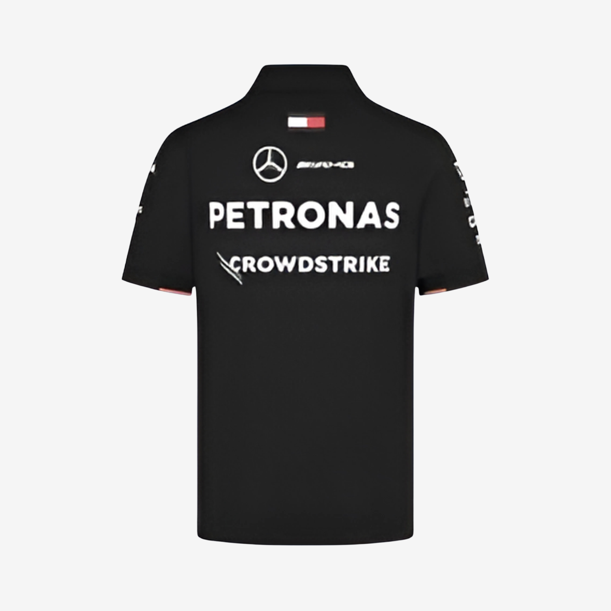 F1 inspired black polo shirt men streetwear outfit