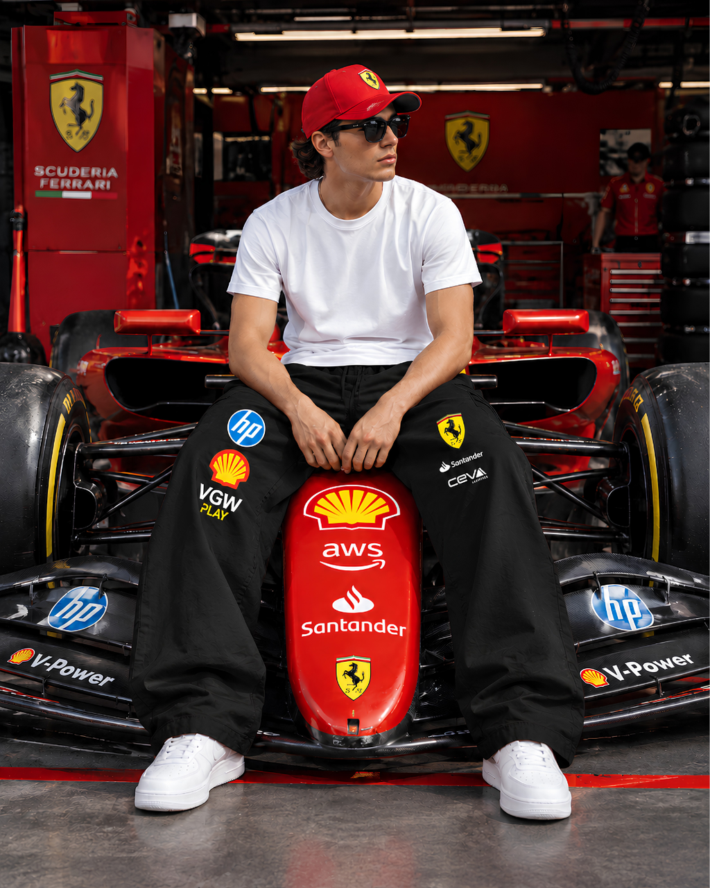Motorsport streetwear track pants black