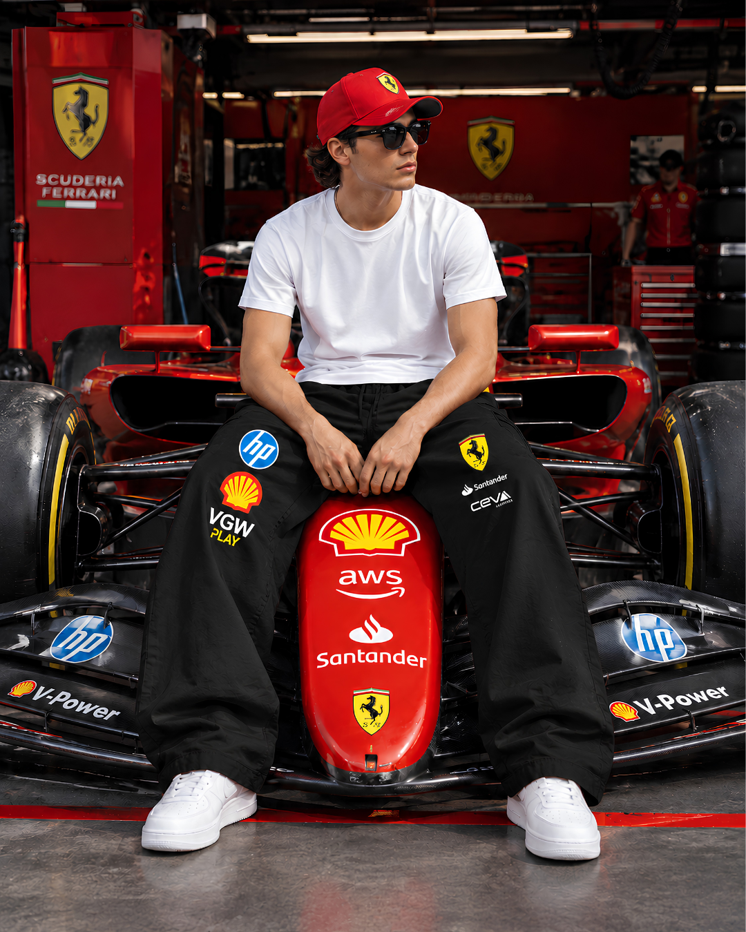 Motorsport streetwear track pants black