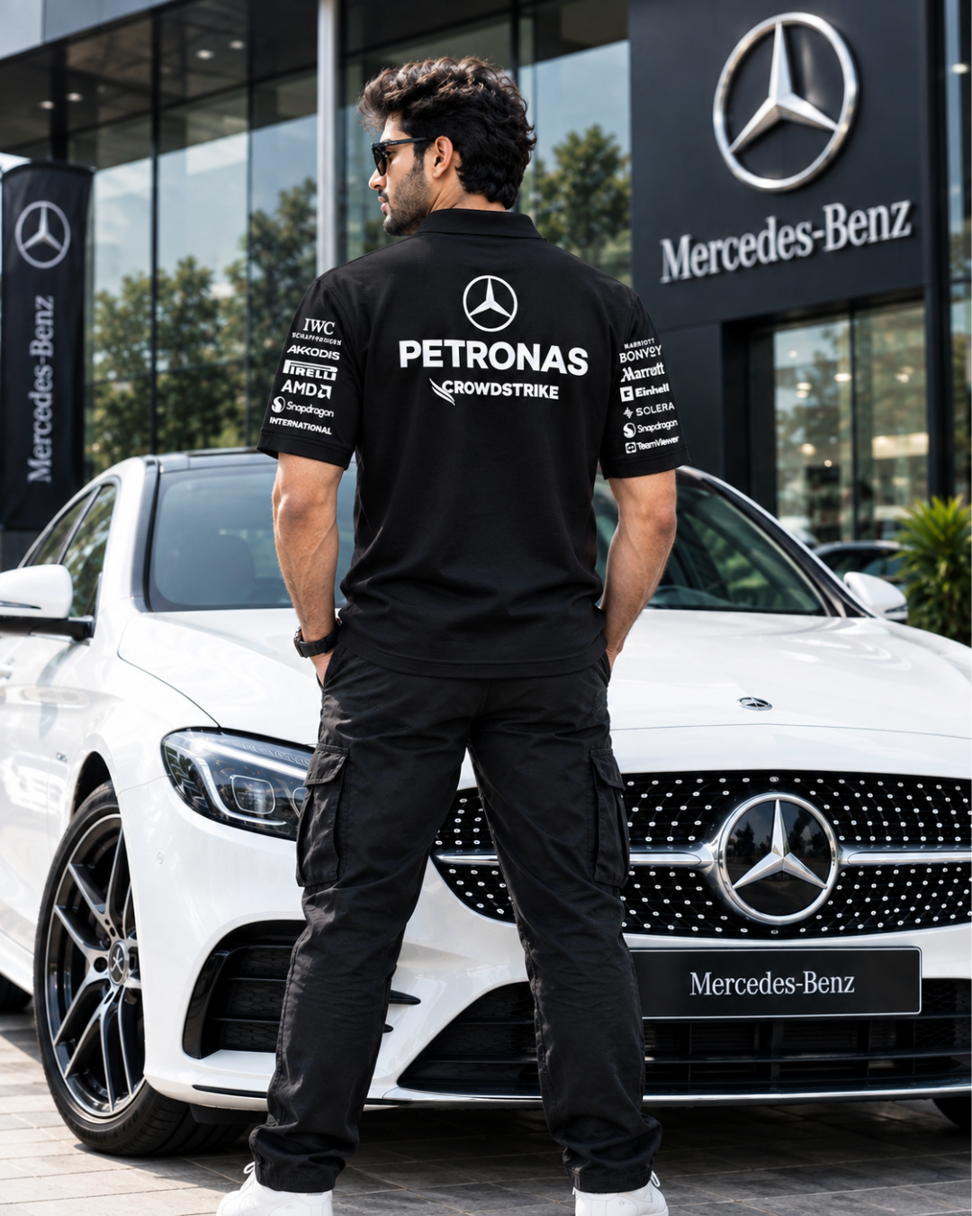 Premium Black F1 Polo Shirt