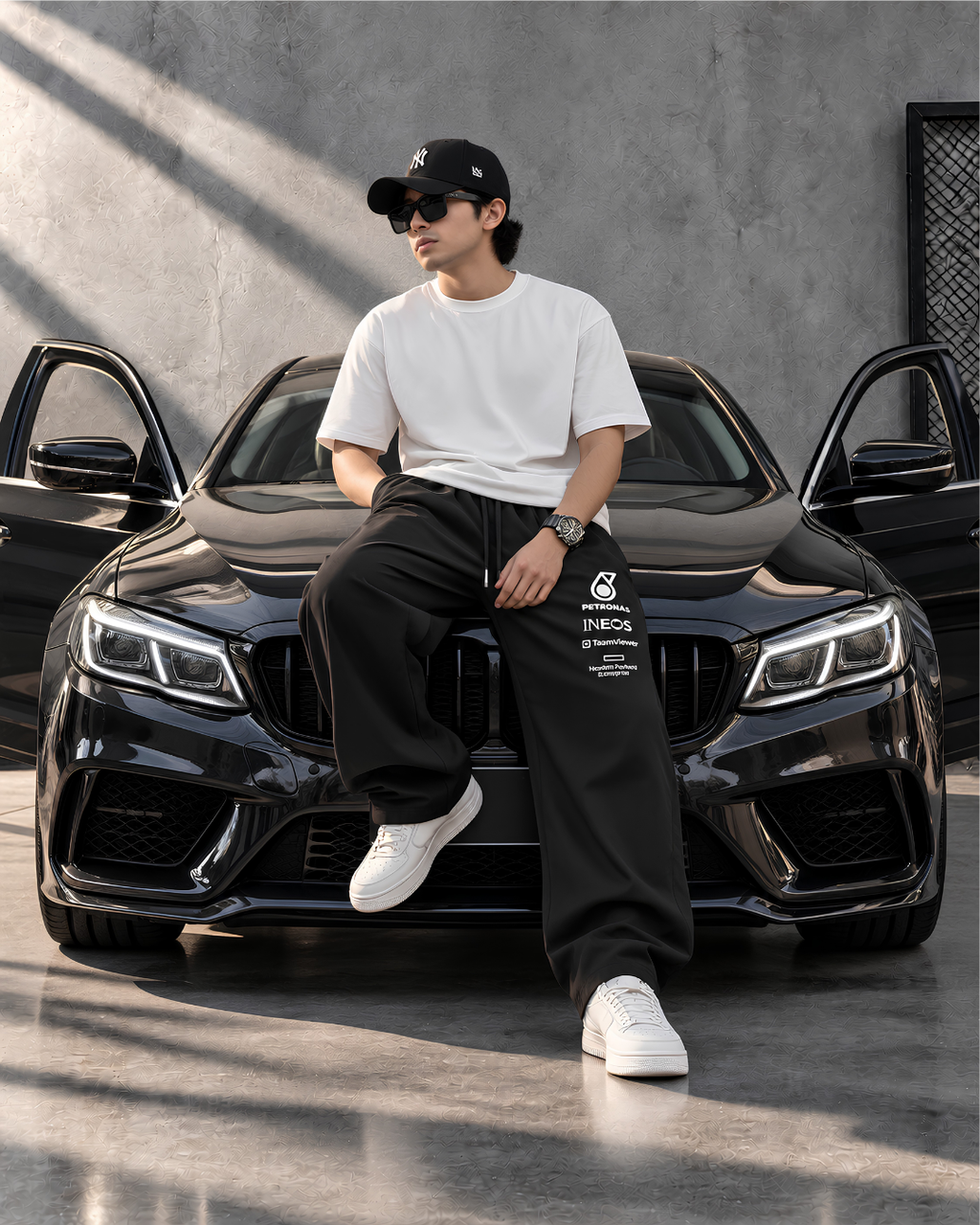 Premium Baggy Joggers, Relaxed Fit Track Pants, Black Casual Track Pants
