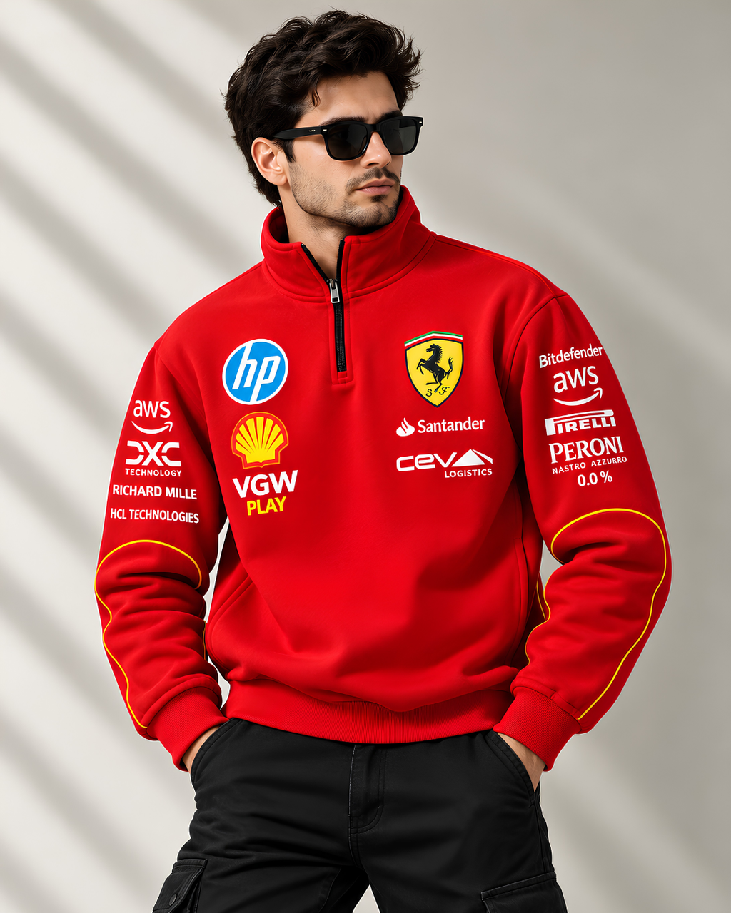 Red Motorsport Sweatshirt Racing Streetwear